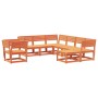 Juego de muebles jardín 8 pzas madera maciza pino marrón cera de , Conjuntos de jardín - Ref: Foro24-3216942, Precio: 748,86 ...