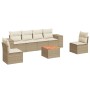 Set sofás de jardín 7 piezas y cojines ratán sintético beige de , Conjuntos de jardín - Ref: Foro24-3257724, Precio: 475,19 €...