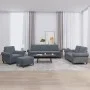 Sofagarnitur mit 4 Stück dunkelgrauen Samtkissen von , Sofas - Ref: Foro24-3202181, Preis: 797,97 €, Rabatt: %