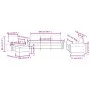 Sofagarnitur mit 4 Stück dunkelgrauen Samtkissen von , Sofas - Ref: Foro24-3202181, Preis: 797,97 €, Rabatt: %