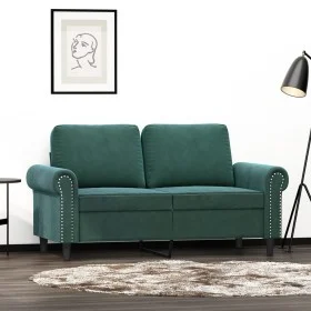 Sofá de 2 plazas de terciopelo verde oscuro 120 cm de , Sofás - Ref: Foro24-359521, Precio: 261,76 €, Descuento: %