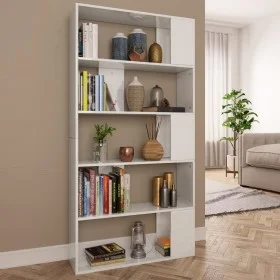 Estantería/divisor de espacios blanco brillante 80x24x159 cm de vidaXL, Librerías y estanterías - Ref: Foro24-800105, Precio:...
