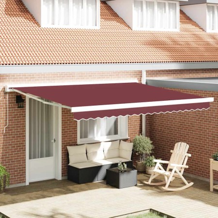 Toldo retráctil automático burdeos 400x300 cm en Toldos | Comprar online en Foru.es