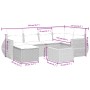 Set de sofás de jardín 7 piezas con cojines ratán PE gris de , Conjuntos de jardín - Ref: Foro24-3257439, Precio: 435,62 €, D...
