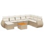 Set de sofás de jardín 9 pzas con cojines ratán sintético beige de , Conjuntos de jardín - Ref: Foro24-3257472, Precio: 613,7...