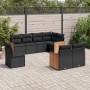Set de sofás de jardín 8 piezas y cojines ratán sintético negro de , Conjuntos de jardín - Ref: Foro24-3260242, Precio: 533,3...