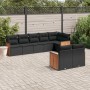 Set de sofás de jardín 8 piezas y cojines ratán sintético negro de , Conjuntos de jardín - Ref: Foro24-3260228, Precio: 533,3...