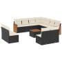 Set de sofás de jardín 12 piezas cojines ratán sintético negro de , Conjuntos de jardín - Ref: Foro24-3260173, Precio: 670,49...