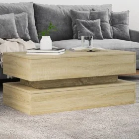 Couchtisch mit LED-Leuchten Sonoma Eiche 90x50x40 cm von , Couchtisch - Ref: Foro24-839863, Preis: 88,79 €, Rabatt: %