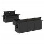 Set de sofás de jardín 6 piezas y cojines ratán sintético negro de , Conjuntos de jardín - Ref: Foro24-3252232, Precio: 468,2...