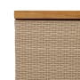 Caja de almacenaje jardín madera acacia ratán beige 110x55x63cm de , Cajas de almacenaje para exteriores - Ref: Foro24-366287...