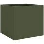 Jardineras 2 unidades acero verde oliva 32x30x29 cm de , Maceteros y jardineras - Ref: Foro24-841542, Precio: 46,38 €, Descue...