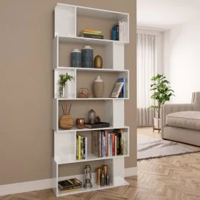 Glänzend weißes Regal/Raumteiler 80x24x192 cm von vidaXL, Bücherregale und Regale - Ref: Foro24-800096, Preis: 99,60 €, Rabat...