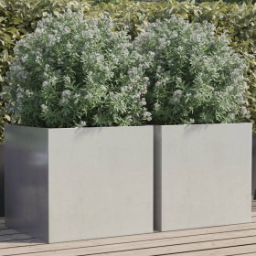 Jardineras 2 unidades acero inoxidable plateado 49x47x46 cm de , Maceteros y jardineras - Ref: Foro24-841568, Precio: 145,39 ...