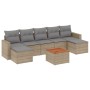 Juego de sofás de jardín con cojines beige 8 pzas ratán PE de , Sofás modulares de exterior - Ref: Foro24-3224253, Precio: 42...