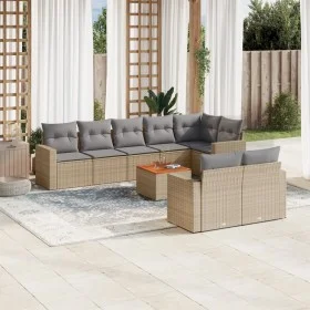 Set de sofás de jardín 9 pzas con cojines ratán sintético beige de , Conjuntos de jardín - Ref: Foro24-3224211, Precio: 582,4...