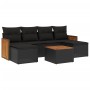 Set de comedor de jardín 7 pzas y cojines ratán sintético negro de , Conjuntos de jardín - Ref: Foro24-3260305, Precio: 408,0...