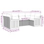 Set de muebles de jardín 6 pzas y cojines ratán sintético gris de , Conjuntos de jardín - Ref: Foro24-3260345, Precio: 432,05...