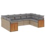 Set de sofás de jardín 9 pzas con cojines ratán sintético beige de , Conjuntos de jardín - Ref: Foro24-3260358, Precio: 602,0...