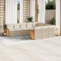 Juego de sofás jardín con cojines beige 10 pzas ratán sintético de , Conjuntos de jardín - Ref: Foro24-3260420, Precio: 643,3...
