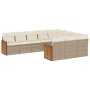 Juego de sofás jardín con cojines beige 10 pzas ratán sintético de , Conjuntos de jardín - Ref: Foro24-3260420, Precio: 643,3...