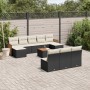 Set de sofás de jardín 11 pzas y cojines ratán sintético negro de , Conjuntos de jardín - Ref: Foro24-3260474, Precio: 583,28...