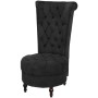 Sillón de respaldo alto de tela negro en Sillones | Comprar online en Foru.es