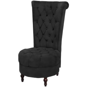 Sillón de respaldo alto de tela negro en Sillones | Comprar online en Foru.es