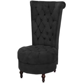 Sillón de respaldo alto de tela negro en Sillones | Comprar online en Foru.es