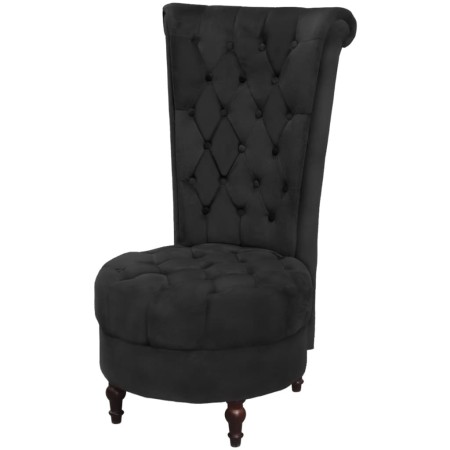 Sillón de respaldo alto de tela negro en Sillones | Comprar online en Foru.es