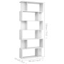 Estantería/divisor de espacios blanco brillante 80x24x192 cm de vidaXL, Librerías y estanterías - Ref: Foro24-800096, Precio:...