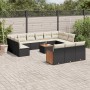 Set sofás de jardín 14 pzas con cojines ratán sintético negro de , Conjuntos de jardín - Ref: Foro24-3260544, Precio: 821,81 ...