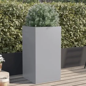 Jardinera de acero galvanizado plateado 42x38x75 cm de , Maceteros y jardineras - Ref: Foro24-841582, Precio: 56,14 €, Descue...