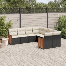 Set de sofás de jardín 8 piezas y cojines ratán sintético negro de , Conjuntos de jardín - Ref: Foro24-3260635, Precio: 504,0...