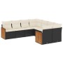 Set de sofás de jardín 8 piezas y cojines ratán sintético negro de , Conjuntos de jardín - Ref: Foro24-3260635, Precio: 503,9...