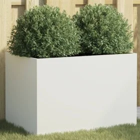 Jardinera de acero laminado en frío blanco 62x40x39 cm de , Maceteros y jardineras - Ref: Foro24-841596, Precio: 54,39 €, Des...