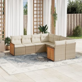 Juego de sofás de jardín con cojines beige 8 pzas ratán PE de , Conjuntos de jardín - Ref: Foro24-3260637, Precio: 587,14 €, ...