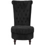 Sillón de respaldo alto de tela negro en Sillones | Comprar online en Foru.es
