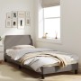 Estructura de cama con cabecero de tela gris taupe 90x200 cm de , Camas y somieres - Ref: Foro24-373109, Precio: 144,40 €, De...