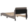 Estructura de cama con cabecero de tela gris taupe 90x200 cm de , Camas y somieres - Ref: Foro24-373109, Precio: 144,40 €, De...