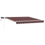 Toldo retráctil manual con luz LED marrón 300x250 cm en Toldos | Comprar online en Foru.es