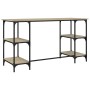 Escritorio metal madera de ingeniería roble Sonoma 140x50x75 cm de , Escritorios - Ref: Foro24-845327, Precio: 88,43 €, Descu...