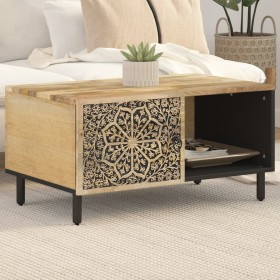 Mesa de centro de madera maciza de mango 80x50x40 cm de , Mesas de centro - Ref: Foro24-358216, Precio: 97,61 €, Descuento: %