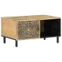 Mesa de centro de madera maciza de mango 80x50x40 cm de , Mesas de centro - Ref: Foro24-358216, Precio: 96,36 €, Descuento: %