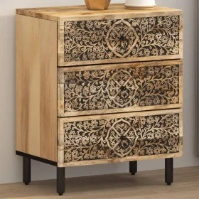 Mesita de noche madera maciza de mango 50x33x60 cm de , Mesitas de noche - Ref: Foro24-358221, Precio: 140,80 €, Descuento: %