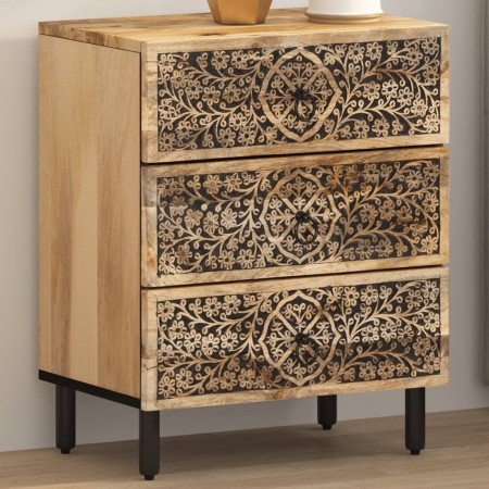Mesita de noche madera maciza de mango 50x33x60 cm de , Mesitas de noche - Ref: Foro24-358221, Precio: 143,66 €, Descuento: %