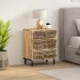 Mesita de noche madera maciza de mango 50x33x60 cm de , Mesitas de noche - Ref: Foro24-358221, Precio: 140,80 €, Descuento: %