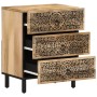 Mesita de noche madera maciza de mango 50x33x60 cm de , Mesitas de noche - Ref: Foro24-358221, Precio: 143,66 €, Descuento: %