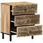 Mesita de noche madera maciza de mango 50x33x60 cm de , Mesitas de noche - Ref: Foro24-358221, Precio: 140,80 €, Descuento: %