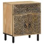 Mesita de noche madera maciza de mango 50x33x60 cm de , Mesitas de noche - Ref: Foro24-358223, Precio: 121,79 €, Descuento: %